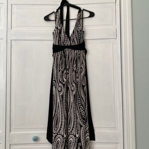 Black and white maxi dress